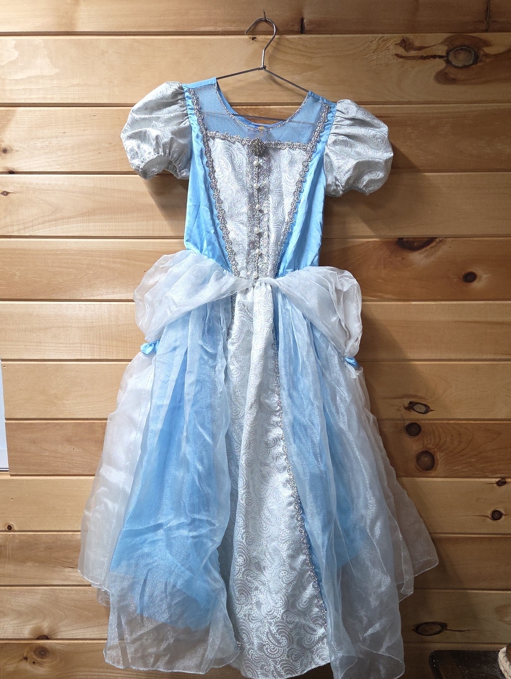 Disney Cinderella Light Blue & Silver Princess Dress Costume for Kids